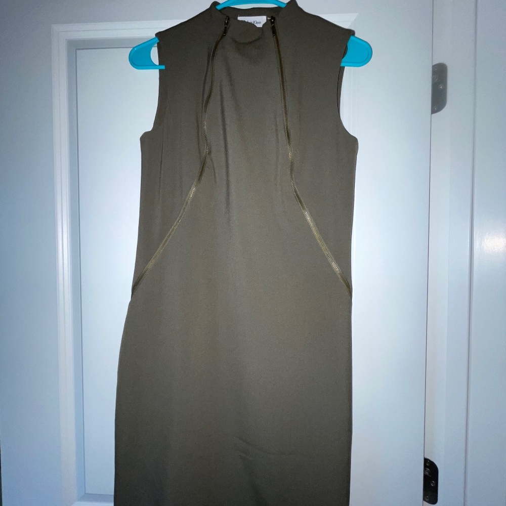 Calvin Klein Army Green Dress Size 4